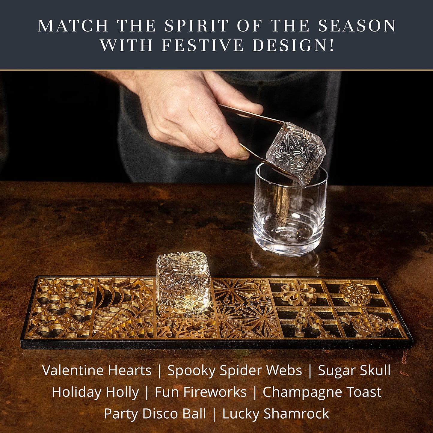 Designer Ice Tray for Gin, Rum & Cocktails