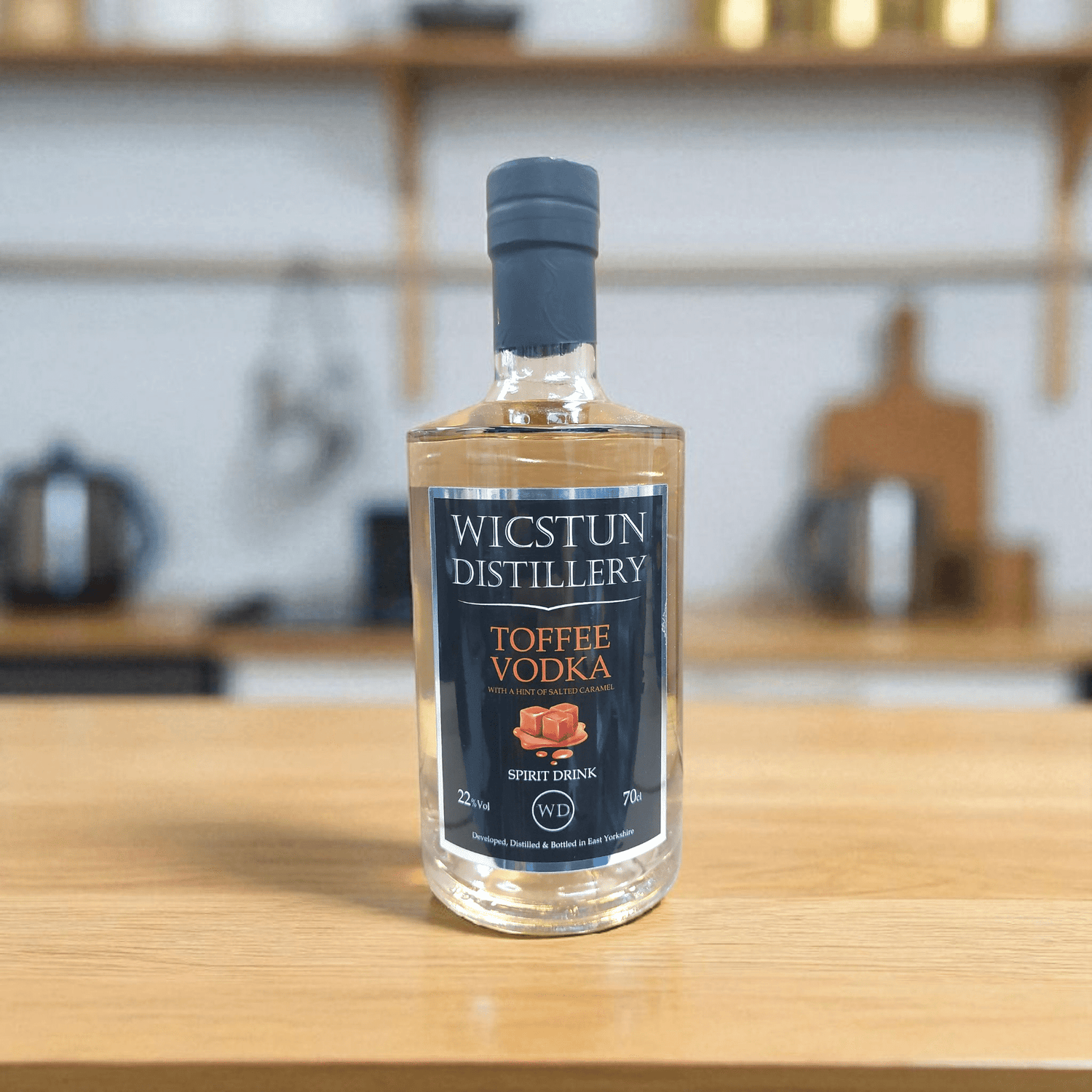 Toffee Vodka with salted caramel - Wicstun Distillery