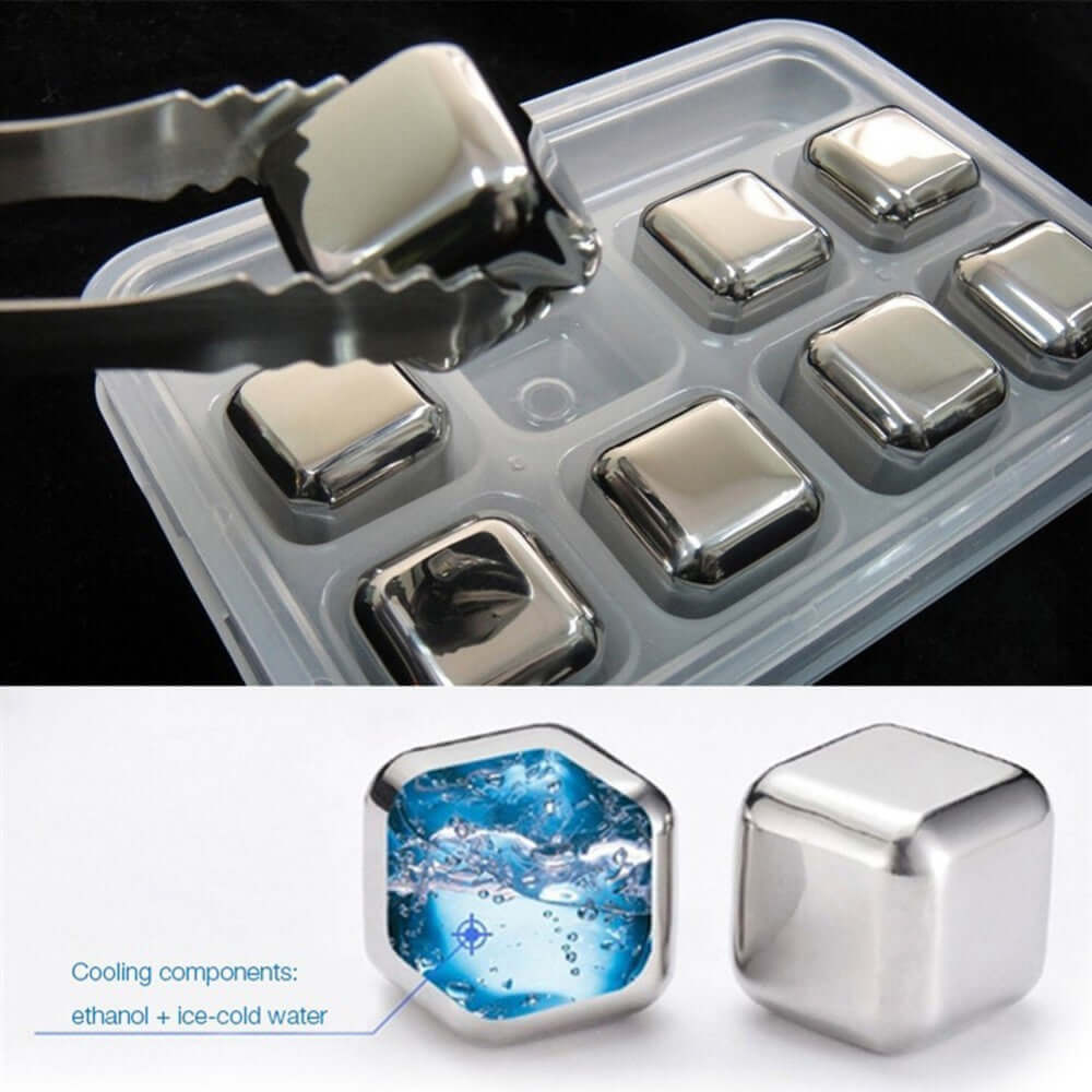 Stainless Steel Ice Cube Set (Chilling Stones)