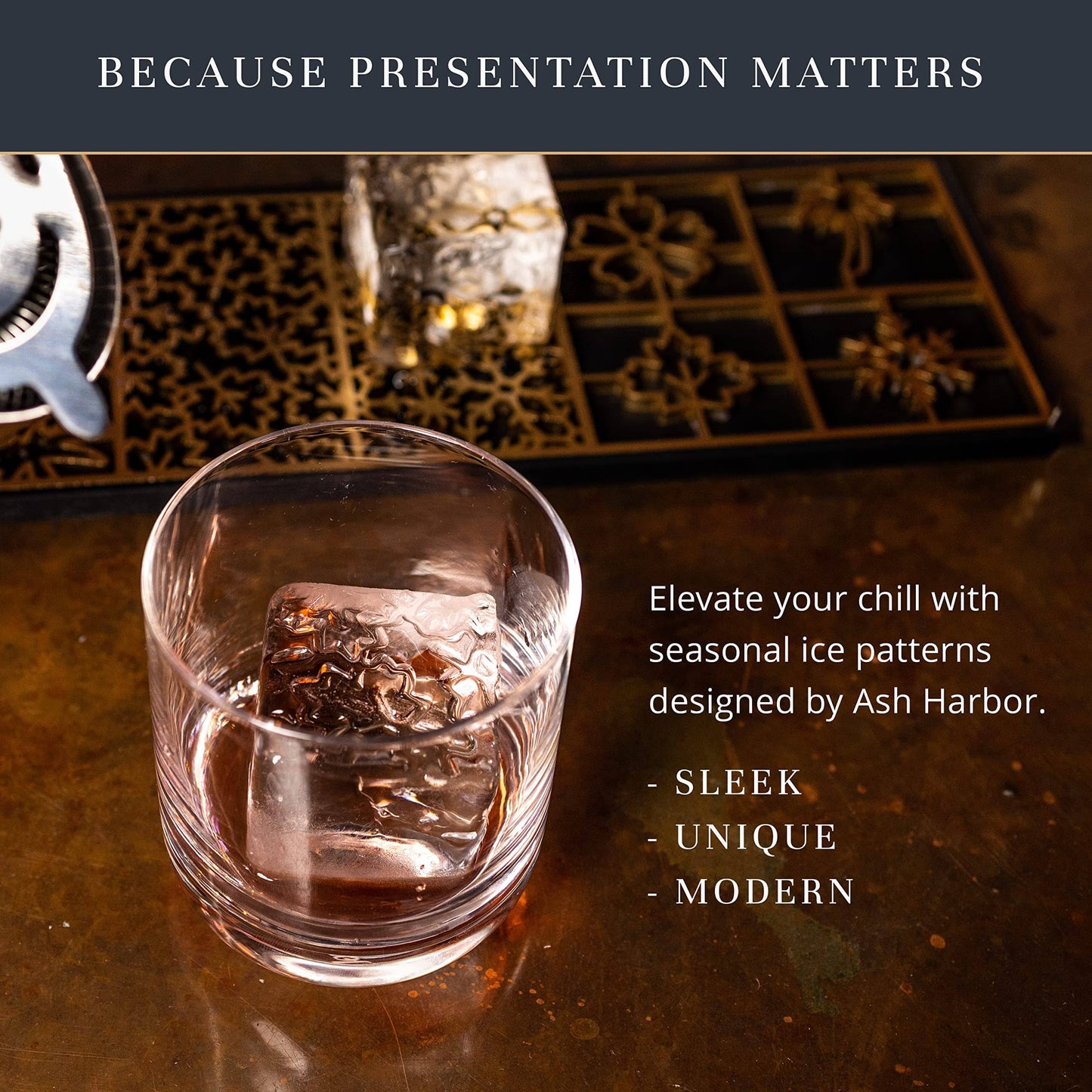 Designer Ice Tray for Gin, Rum & Cocktails