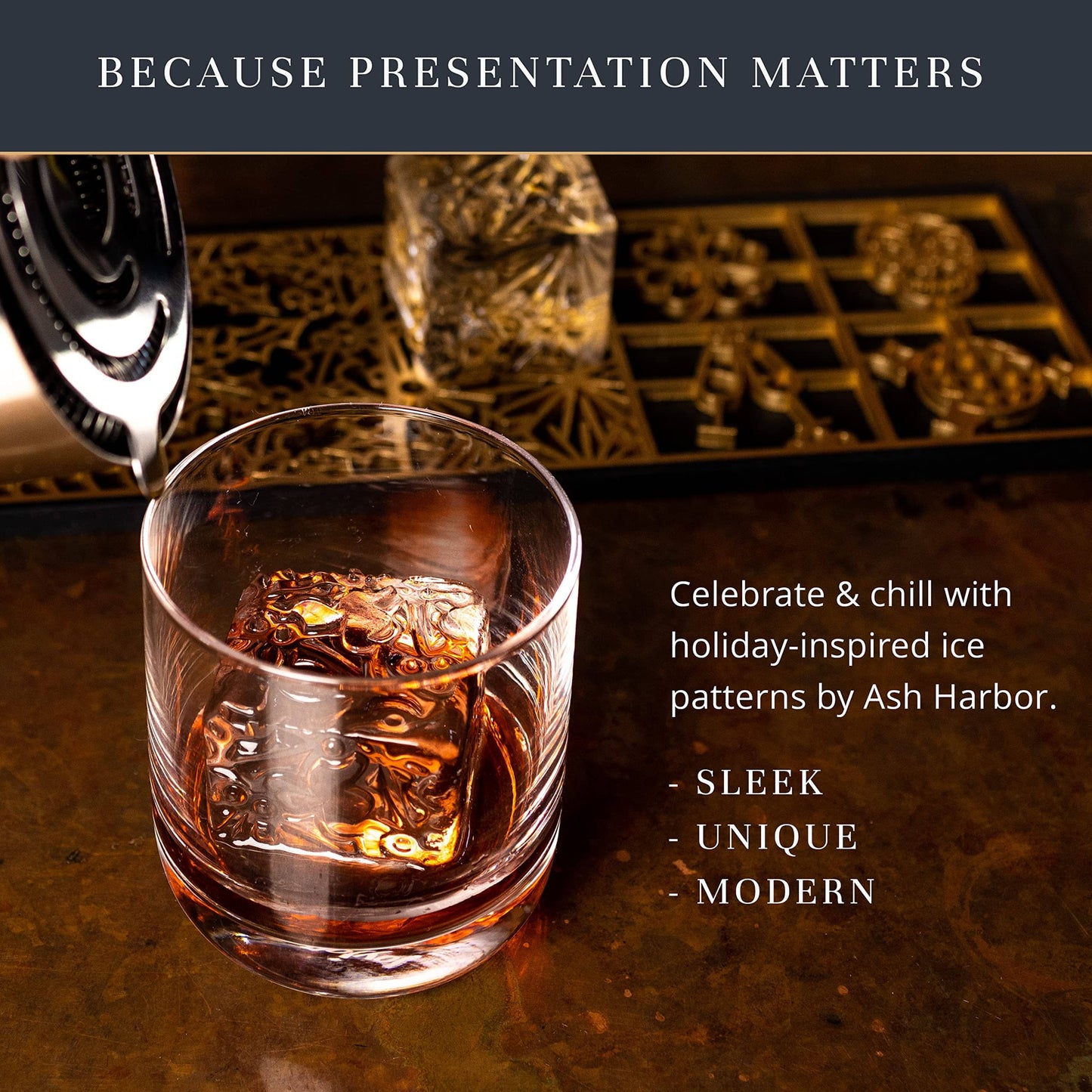 Designer Ice Tray for Gin, Rum & Cocktails