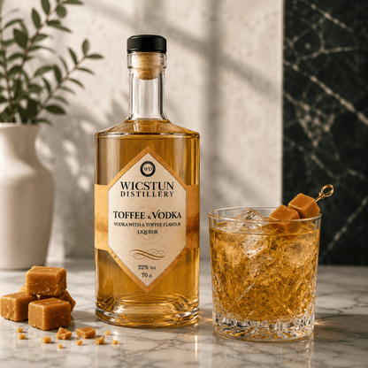 Toffee Vodka Liqueur with salted caramel